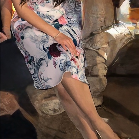 Ted Baker Pink and Blue Floral Midi Dress - Picture 7 of 7